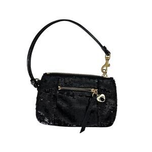 Coach poppy wristlet - black sequin